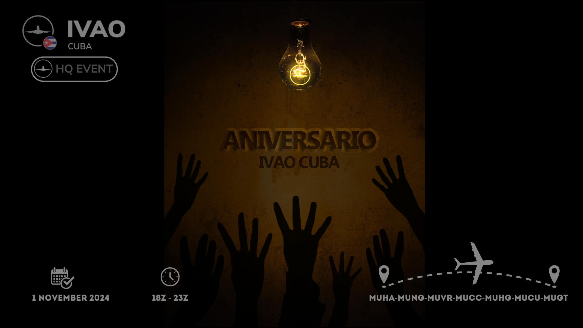 [01 NOV | 18z - 23z] [HQ+CU] IVAO CUBA 4th Anniversary