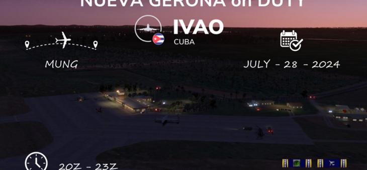 [Event] 28 JUL | 20 – 23z Nueva Gerona on Duty
